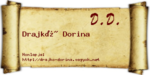 Drajkó Dorina névjegykártya